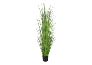 47" Tall Artificial Grass Tree with Realistic Foliage - Black Pot
