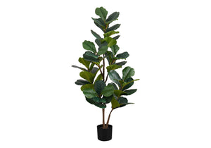 49" Tall Artificial Fiddle Tree Plant with Real Touch Leaves - Green