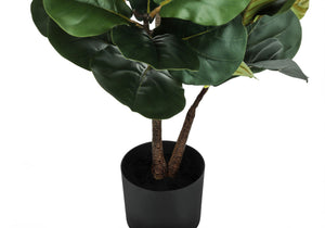49" Tall Artificial Fiddle Tree Plant with Real Touch Leaves - Green
