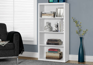 5 Tier Modern Bookcase with Adjustable Shelves - Multiple Colors