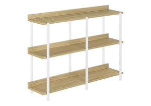 Accent Console Table with 3-Tier Design - Light Brown, White, Black, or Dark Brown