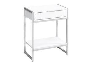Accent Side Table with Storage Drawer and Spacious Tabletop - Multiple Colors