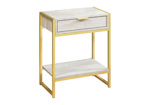 Accent Side Table with Storage Drawer and Spacious Tabletop - Multiple Colors