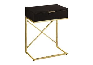 Accent Side Table with Storage Drawer - Contemporary Design