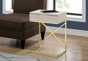 Accent Side Table with Storage Drawer - Contemporary Design