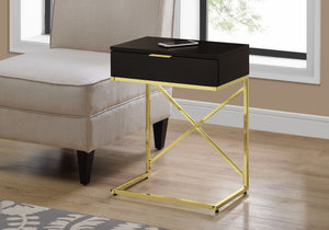 Accent Side Table with Storage Drawer - Contemporary Design