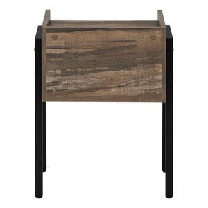 Accent Table Side Contemporary Modern Design with Storage Cubby - Multiple Colors