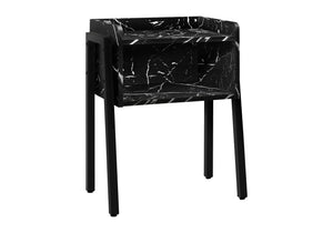 Accent Table Side Contemporary Modern Design with Storage Cubby - Multiple Colors