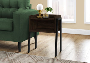 Accent Table Side Contemporary Modern Design with Storage Cubby - Multiple Colors