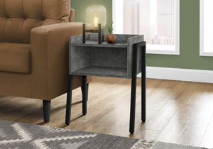 Accent Table Side Contemporary Modern Design with Storage Cubby - Multiple Colors
