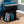 Black Accent Side Table with Six Open Shelves - Contemporary Wood