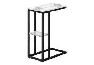 C-Shaped Accent Table with Sliding Base - Multiple Colors