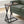C-Shaped Accent Table with Sliding Base - Multiple Colors