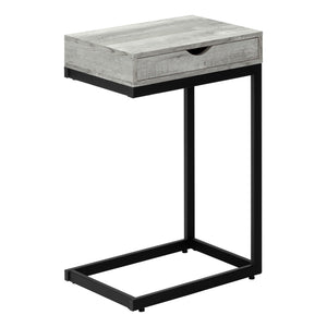 C-Shaped Accent Table with Storage Drawer – Multiple Colors