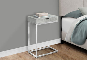 C-Shaped Accent Table with Storage Drawer – Multiple Colors