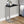 C-Shaped Accent Table with Wood Top and Metal Base - Black