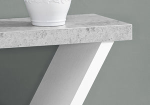 Cement-Look Modern Console Table with Spacious Table Top - Black or White