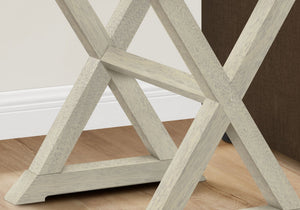 Compact Square Accent End Table with Trestle Base - White, Dark Brown, or Black