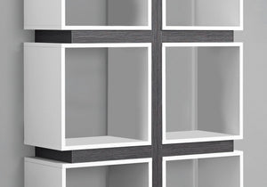 Contemporary 5-Tier White Bookshelf