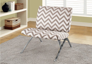 Contemporary Armless Accent Chair with Fabric Upholstery - Light Brown or Light Blue