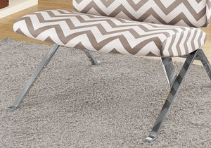 Contemporary Armless Accent Chair with Fabric Upholstery - Light Brown or Light Blue