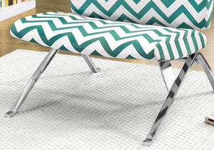 Contemporary Armless Accent Chair with Fabric Upholstery - Light Brown or Light Blue