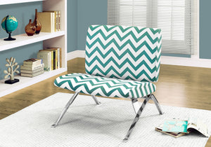 Contemporary Armless Accent Chair with Fabric Upholstery - Light Brown or Light Blue