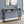 Contemporary Console Table with Metal X-Frame - Light Brown, Dark Brown, Dark Gray