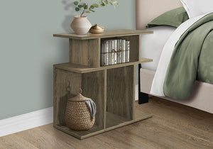Contemporary Wood Accent Table with 6 Shelves - Multiple Colors