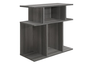 Contemporary Wood Accent Table with 6 Shelves - Multiple Colors