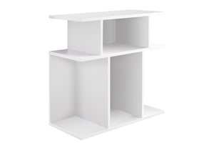 Contemporary Wood Accent Table with 6 Shelves - Multiple Colors