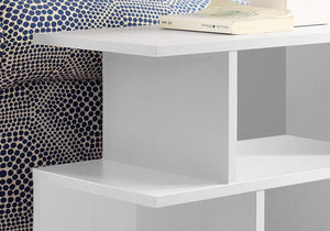 Contemporary Wood Accent Table with 6 Shelves - Multiple Colors