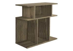 Contemporary Wood Accent Table with 6 Shelves - Multiple Colors
