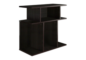 Contemporary Wood Accent Table with 6 Shelves - Multiple Colors