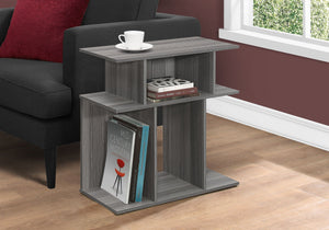 Contemporary Wood Accent Table with 6 Shelves - Multiple Colors