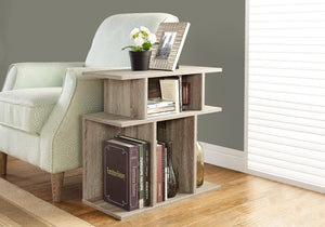 Contemporary Wood Accent Table with 6 Shelves - Multiple Colors