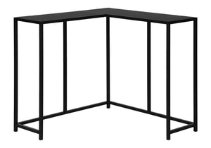 Corner Accent Console Table with L-Shaped Design - Black