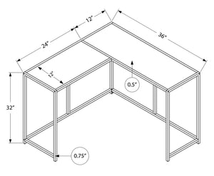 Corner Accent Console Table with Unique L-Shaped Design - Multiple Colors