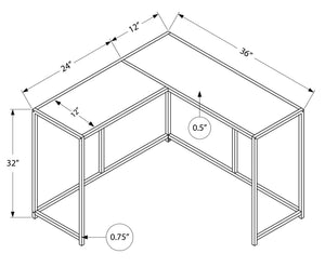 Corner Accent Console Table with Unique L-Shaped Design - Multiple Colors