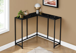 Corner Accent Console Table with Unique L-Shaped Design - Multiple Colors