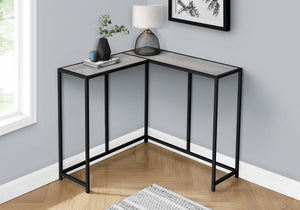 Corner Accent Console Table with Unique L-Shaped Design - Multiple Colors