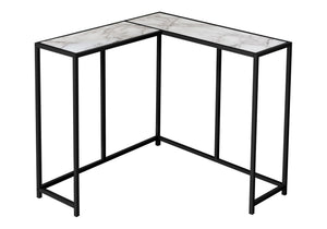Corner Accent Console Table with Unique L-Shaped Design - Multiple Colors