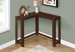 Corner Accent Console Table with Two Tiers - Cherry