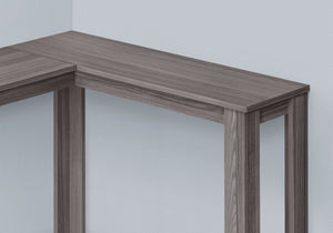 Corner Wood Console Table with Two-Tier Shelf - Multiple Colors