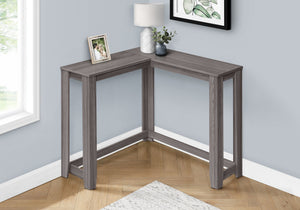 Corner Wood Console Table with Two-Tier Shelf - Multiple Colors