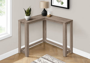 Corner Wood Console Table with Two-Tier Shelf - Multiple Colors