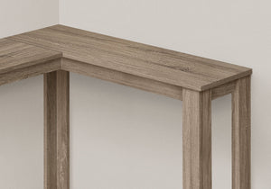 Corner Wood Console Table with Two-Tier Shelf - Multiple Colors