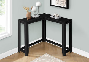 Corner Wood Console Table with Two-Tier Shelf - Multiple Colors