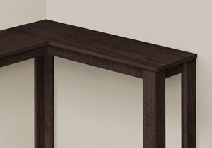 Corner Wood Console Table with Two-Tier Shelf - Multiple Colors