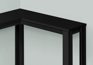 Corner Wood Console Table with Two-Tier Shelf - Multiple Colors